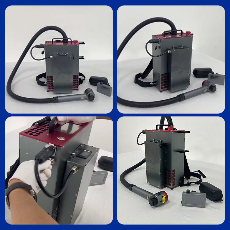 Industrial Laser Cleaning Machine Price - バックパックポータブル型ハンドヘルドレーザークリーナー錆除去工業用100w 200ワットパルスミニファイバーレーザー洗浄機価格