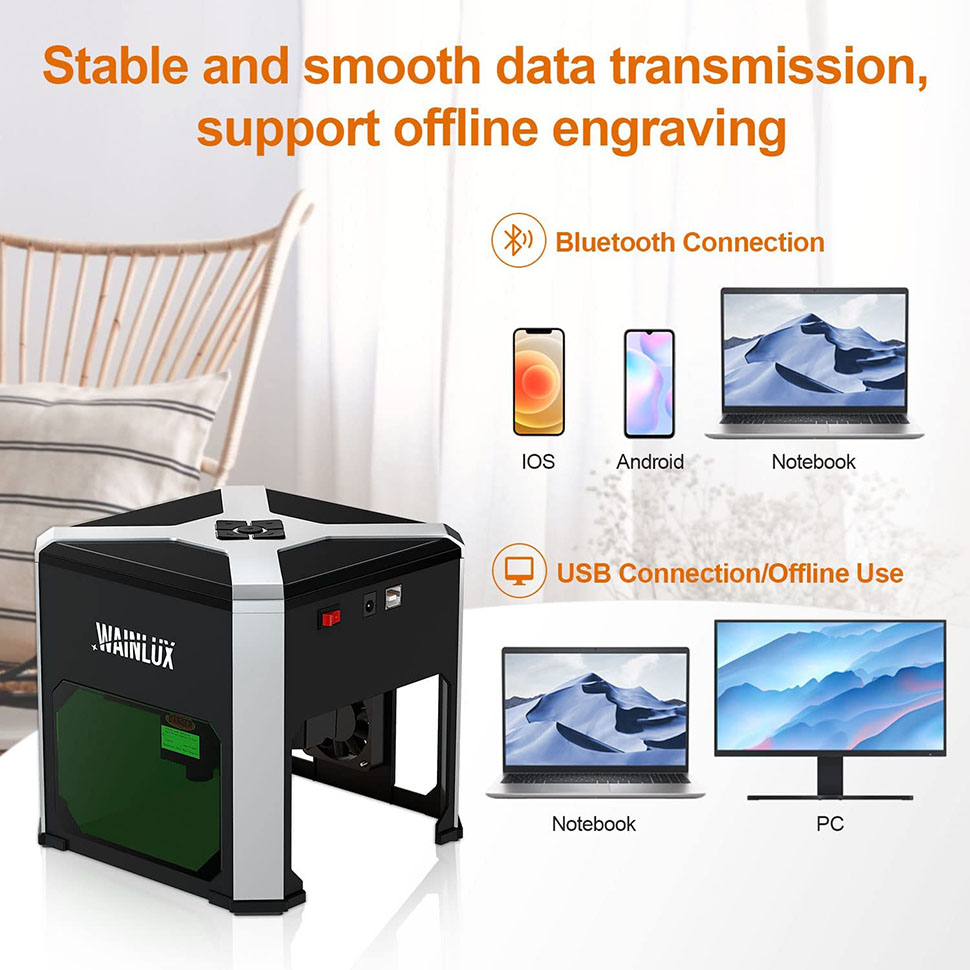 Wainlux レーザー彫刻機 K6 マークプリンターカッタ - Industrial Laser Removal のレビューと価格